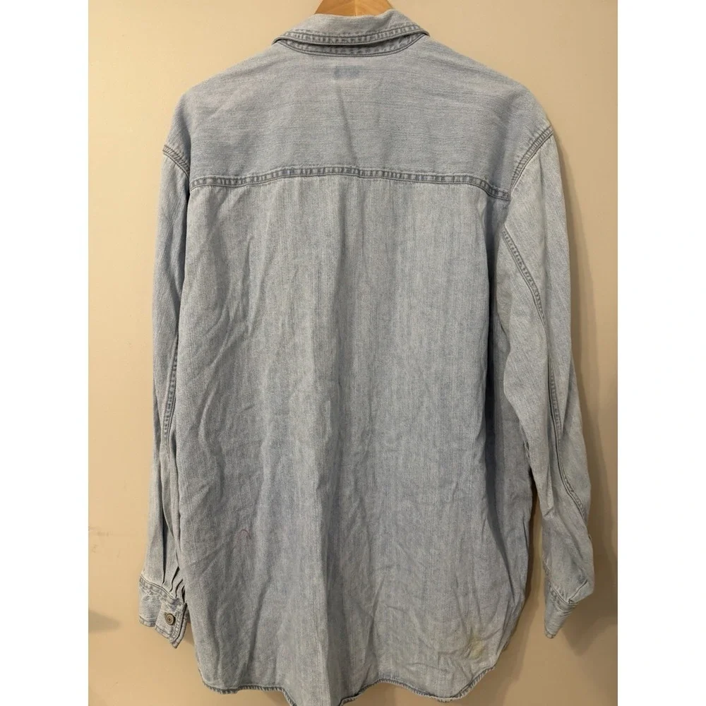 Levi's Light Wash Denim Button Down Shirt Casual Workwear Mens Large